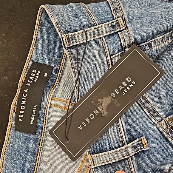 💕VERONICA BEARD💕 Ryleigh Slim-Straight Jeans Front Yoke Durango Blue 28 NWT - Picture 15 of 16